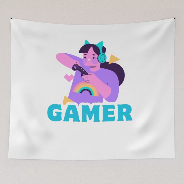Item preview, Just a Girl Who Can’t Stop Gaming – Cute Cartoon Gamer Girl designed and sold by Rasheedaholik.