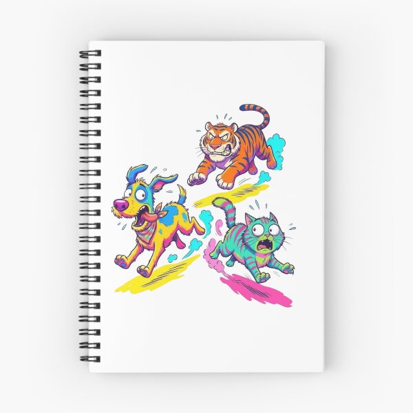 Item preview, Dogs and cats are running away from tigers. designed and sold by PP&RAINBOW SHOP.