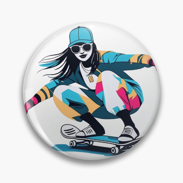 Item preview, Skateboarding girl designed and sold by lapinu.