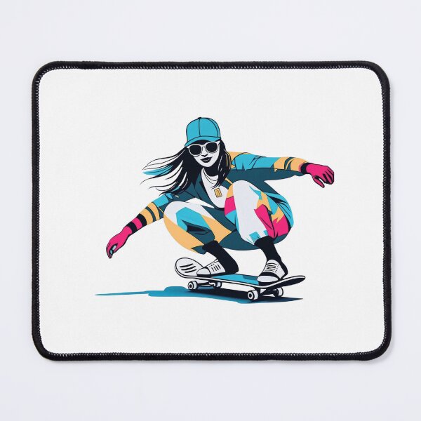 Item preview, Skateboarding girl designed and sold by lapinu.