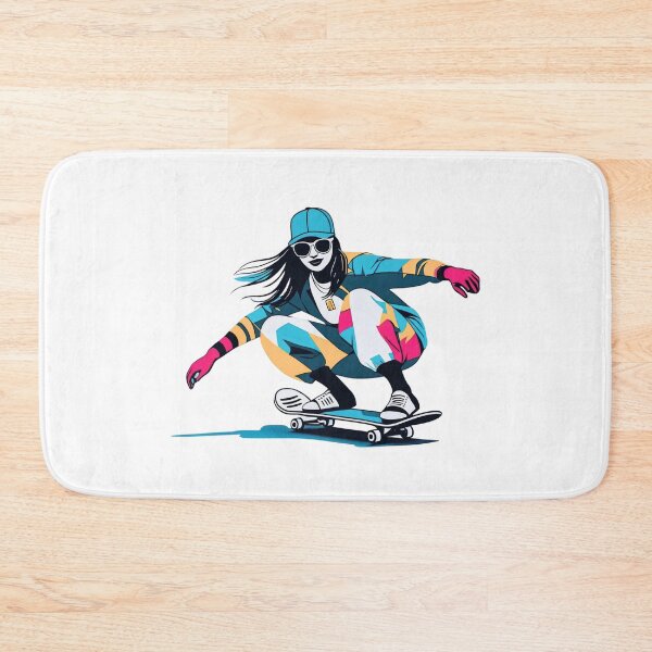 Item preview, Skateboarding girl designed and sold by lapinu.