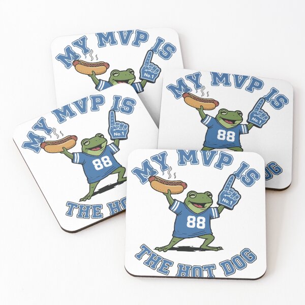 Item preview, Frog Football Fan Holding Hot Dog designed and sold by Floomart.