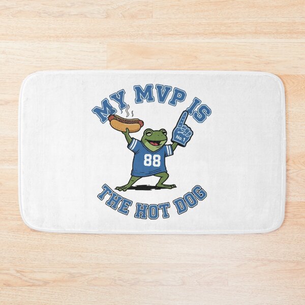Item preview, Frog Football Fan Holding Hot Dog designed and sold by Floomart.