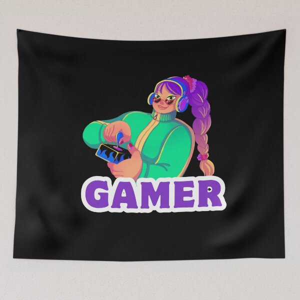 Item preview, Controller in Hand – Cute Girl Gamer Cartoon designed and sold by Rasheedaholik.