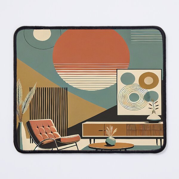 Item preview, Mid Century Modern Interior Design Sunrise Livingroom designed and sold by Lee Hiller Designs.