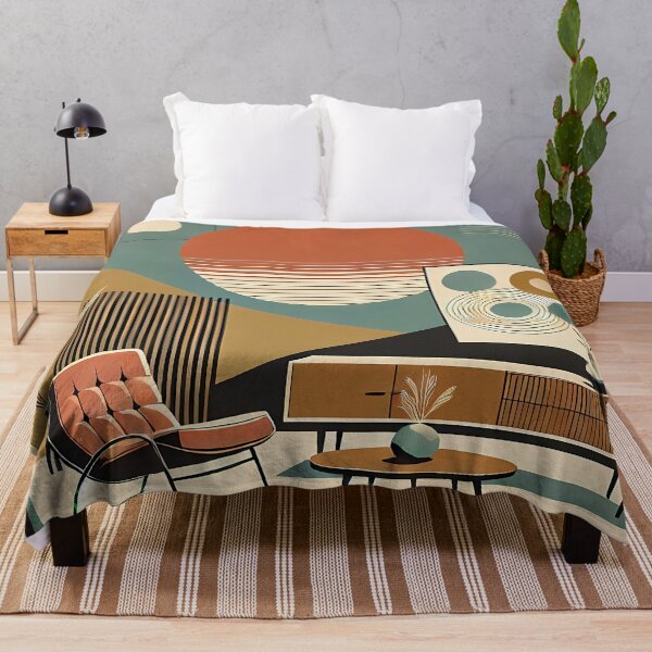 Item preview, Mid Century Modern Interior Design Sunrise Livingroom designed and sold by Lee Hiller Designs.
