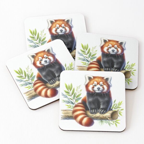 Item preview, Red Panda Forest Magic Art with Soft Autumn Vibes and Gentle Nature Energy designed and sold by FotoworldEdel.