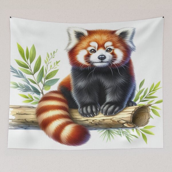 Item preview, Red Panda Forest Magic Art with Soft Autumn Vibes and Gentle Nature Energy designed and sold by FotoworldEdel.
