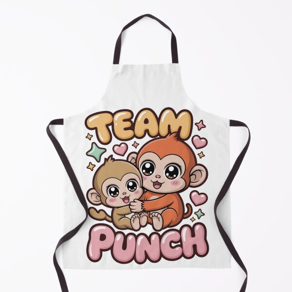 Item preview, Team Punch – Kawaii Rust Orange Monkey Hugging Baby Two-Tone Bubble Letter Graphic Tee | Cute Monkey Shirt designed and sold by DarylWelsh2024.