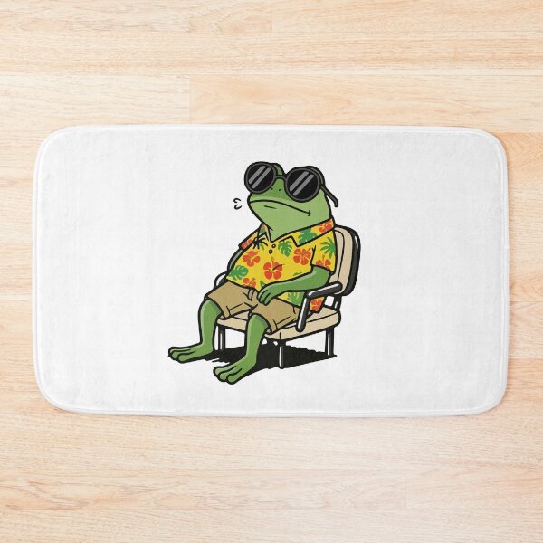 Item preview, Chill Summer Frog in Hawaiian Shirt and Sunglasses designed and sold by Floomart.
