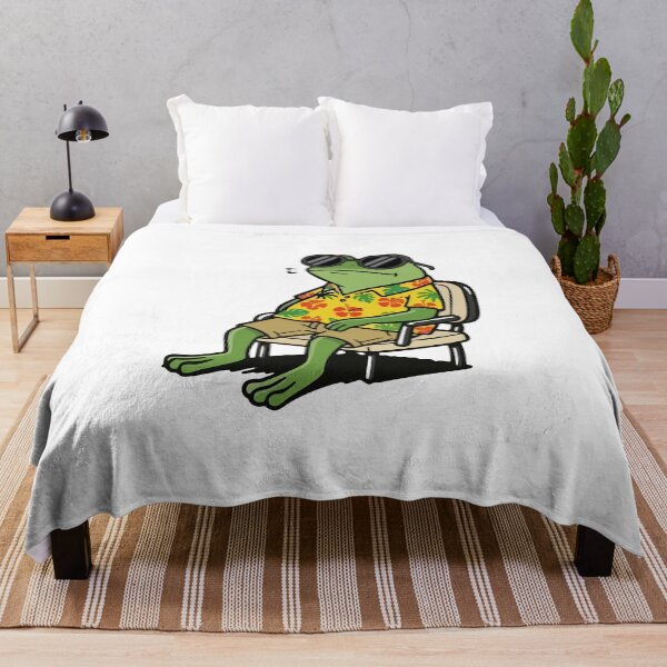 Item preview, Chill Summer Frog in Hawaiian Shirt and Sunglasses designed and sold by Floomart.