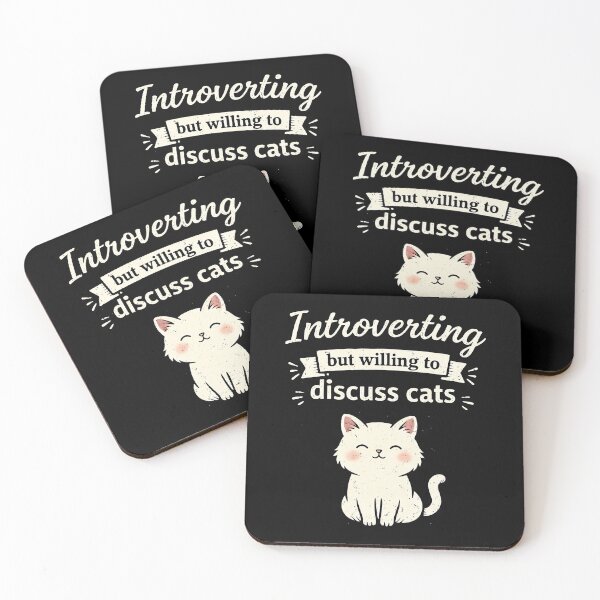 Item preview, Introverting But Willing to Discuss Cats designed and sold by AlvelinaCP.