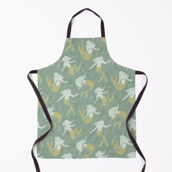 Item preview, Boho Mermaid Sage Green Gold Coastal Witch Aesthetic designed and sold by Ema Tudose.