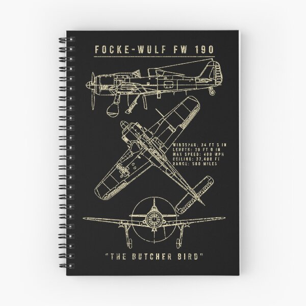 Item preview, Focke-Wulf Fw 190 – “Butcher Bird” WWII Fighter Blueprint designed and sold by zarshirts.