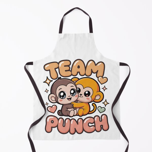 Item preview, Team Punch – Kawaii Blue-Eyed Brown Monkey & Golden Orange Hugger Peach Blush Sticker Graphic Tee | BFF Shirt designed and sold by DarylWelsh2024.