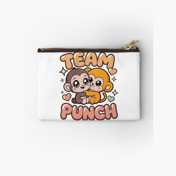 Item preview,  Team Punch – Kawaii Blue-Eyed Brown Monkey & Golden Orange Hugger Peach Blush Sticker Graphic Tee | BFF Shirt designed and sold by DarylWelsh2024.