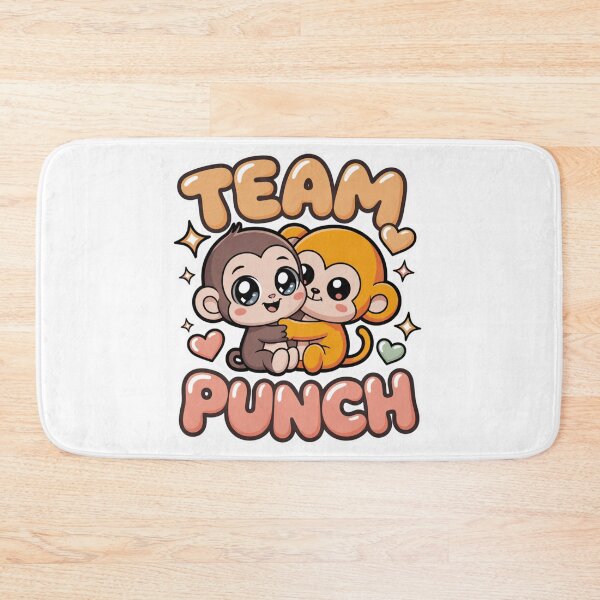 Item preview,  Team Punch – Kawaii Blue-Eyed Brown Monkey & Golden Orange Hugger Peach Blush Sticker Graphic Tee | BFF Shirt designed and sold by DarylWelsh2024.
