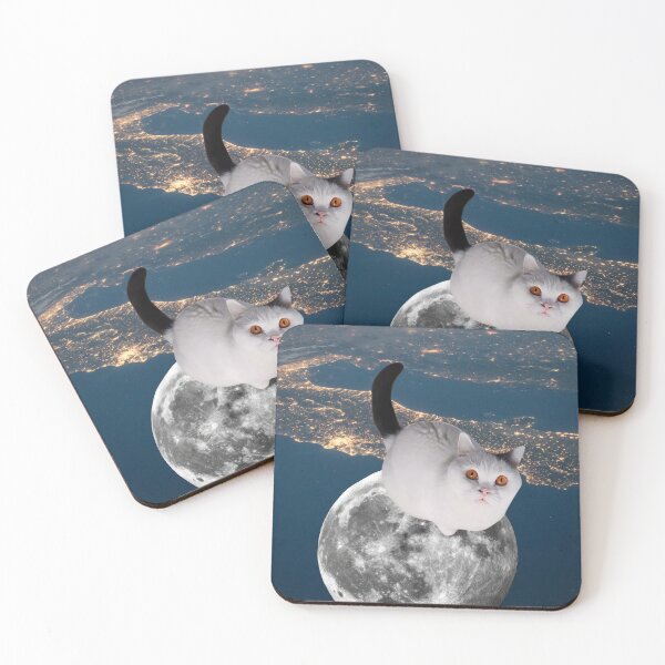 Item preview, Moon white cat ! designed and sold by No socks.