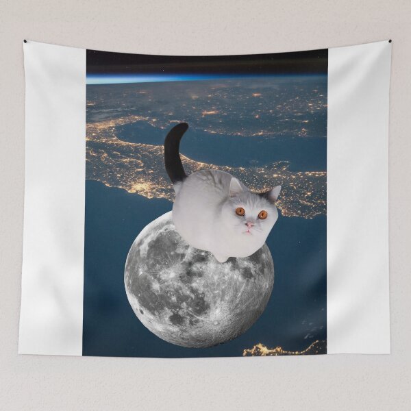 Item preview, Moon white cat ! designed and sold by No socks.