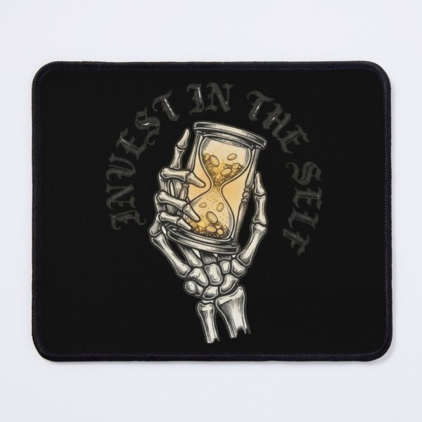 Item preview, Invest In The Self Skeleton Hourglass Design | Dark Motivation Gothic Self Improvement Art designed and sold by SV-Creation.