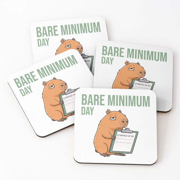 Item preview, Bare Minimum Day Capybara – Low Energy Funny Meme designed and sold by Sir Capy B.