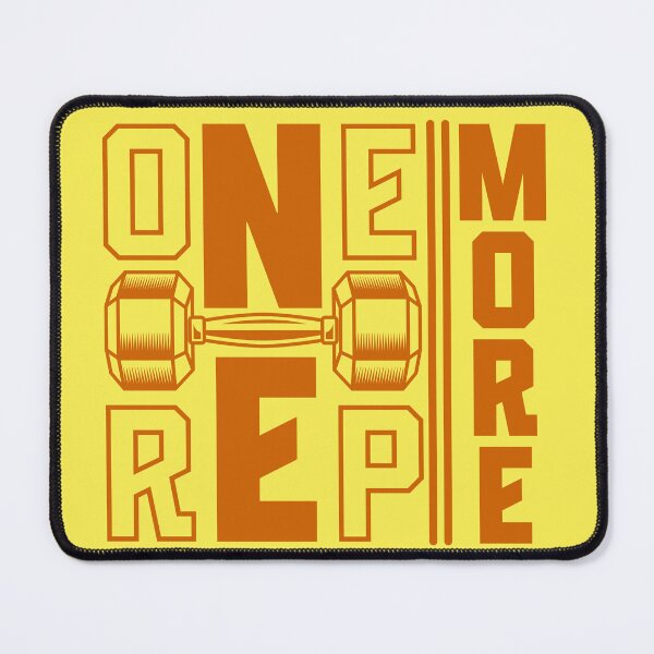Item preview, One More Rep - Vintage Orange Gym Motivation Barbell Graphic designed and sold by Abaseen.
