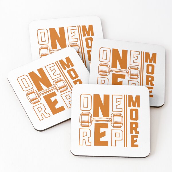 Item preview, One More Rep - Vintage Orange Gym Motivation Barbell Graphic designed and sold by Abaseen.