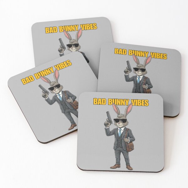Item preview, Bad Bunny Vibes - Secret Agent Rabbit in Suit designed and sold by M.Store.