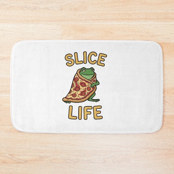 Item preview, Frog Wearing Pizza Blanket Illustration designed and sold by Floomart.