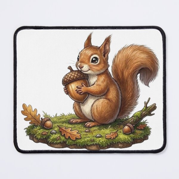 Item preview, Autumn's Little Treasure: Squirrel and its Precious Acorn designed and sold by CHRIST5000.