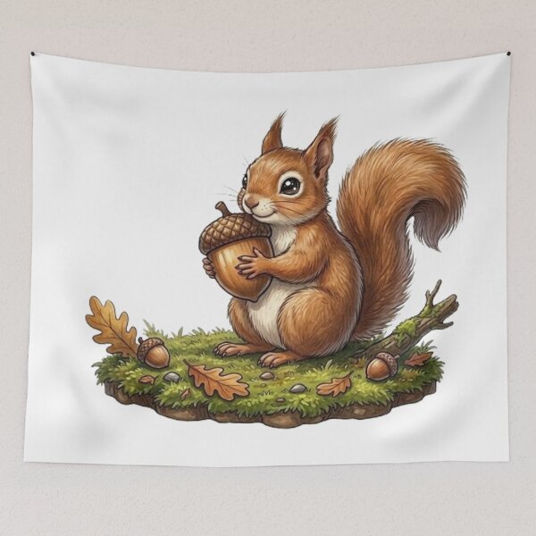 Item preview, Autumn's Little Treasure: Squirrel and its Precious Acorn designed and sold by CHRIST5000.