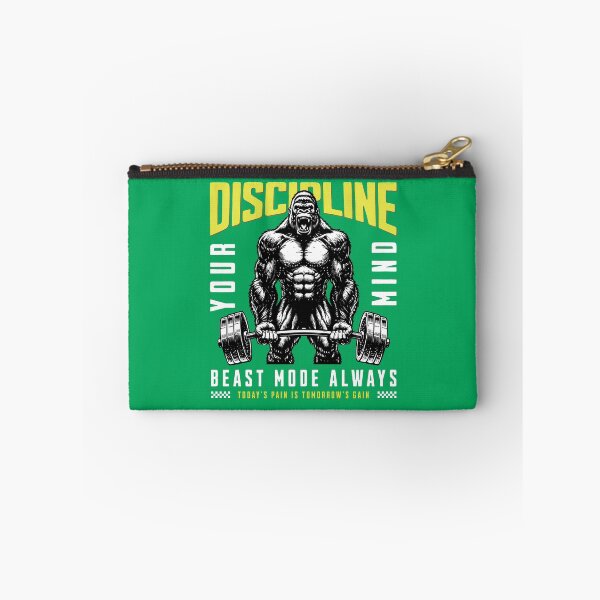 Item preview, Discipline Your Mind - Beast Mode Gorilla Gym Motivation designed and sold by Abaseen.
