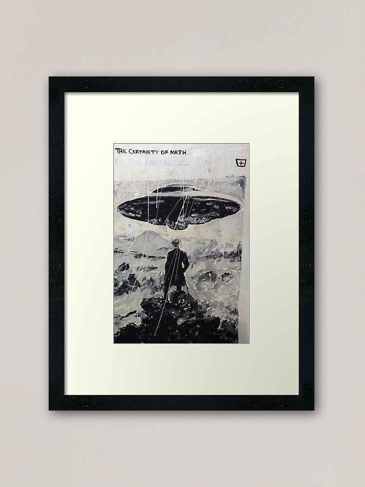 Alternate view of The Certainty of Math (poster) Framed Art Print