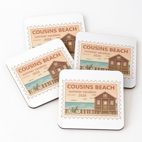 Item preview, Cousins Beach Summer Vacation 2026 Vintage Stamp Art designed and sold by PixelWaveBD.