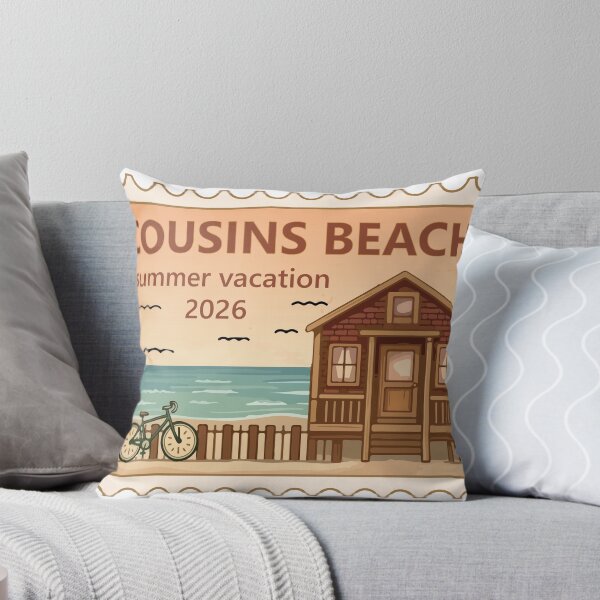 Item preview, Cousins Beach Summer Vacation 2026 Vintage Stamp Art designed and sold by PixelWaveBD.
