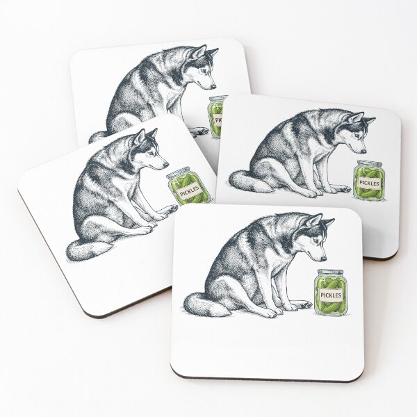 Item preview, Vinatge Siberian Husky Pickles Meme Dog Lover designed and sold by DoodleTortle.