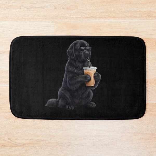 Item preview, Funny Black Newfoundland Drinking Iced Coffee Meme Dog Lover designed and sold by TerryConnells.