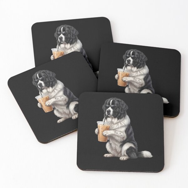 Item preview, Funny Newfoundland Drinking Iced Coffee Meme Dog Lover designed and sold by TerryConnells.