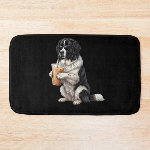 Item preview, Funny Newfoundland Drinking Iced Coffee Meme Dog Lover designed and sold by TerryConnells.
