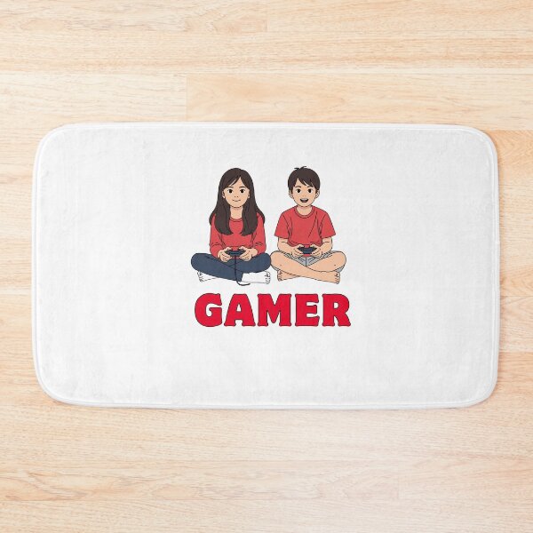 Item preview, Gamer Family Fun – Boy & Girl Cartoon Gaming  designed and sold by Rasheedaholik.