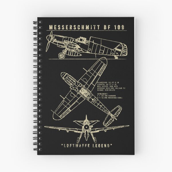Item preview, Messerschmitt Bf 109 – “Luftwaffe Legend” WWII Fighter Blueprint designed and sold by zarshirts.