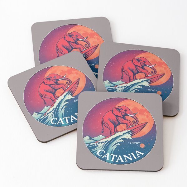 Item preview, Elephant Surfing Under the Moon - Catania Sicily Streetwear Art designed and sold by T-Vergent.