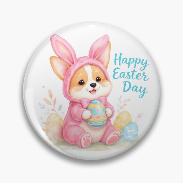 Item preview, Corgi Happy Easter Day designed and sold by Kedspicedesign.