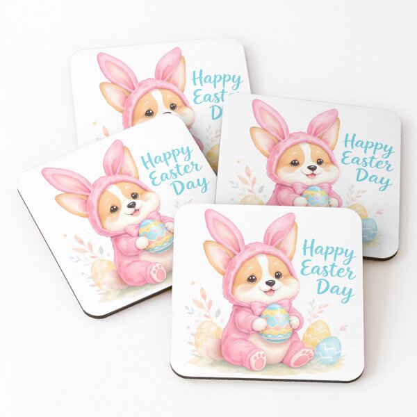 Item preview, Corgi Happy Easter Day designed and sold by Kedspicedesign.