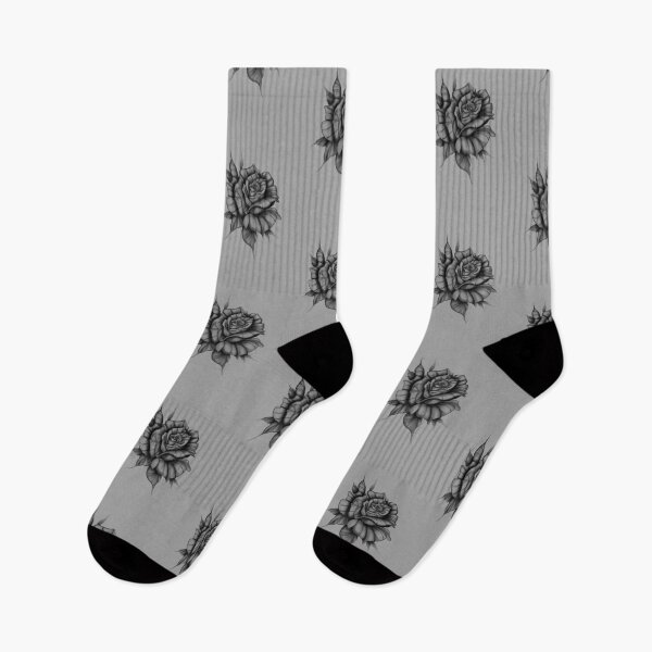 Item preview, Detailed Black And White Rose Flower Line Art Illustration designed and sold by BazgrolyDOT.
