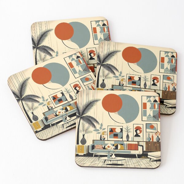 Item preview, Mid Century Modern Interior Design Eclipse Livingroom designed and sold by Lee Hiller Designs.