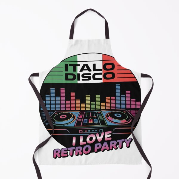Item preview, Italo Disco I Love Retro Party – 80s DJ Turntable Vintage Disco Design designed and sold by ArcticFoxStudio.