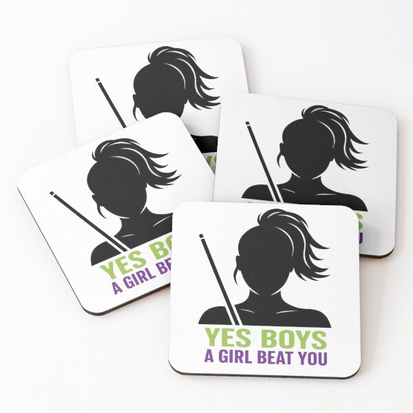 Item preview, women pool player, yes boys designed and sold by Crazyhuskychick.