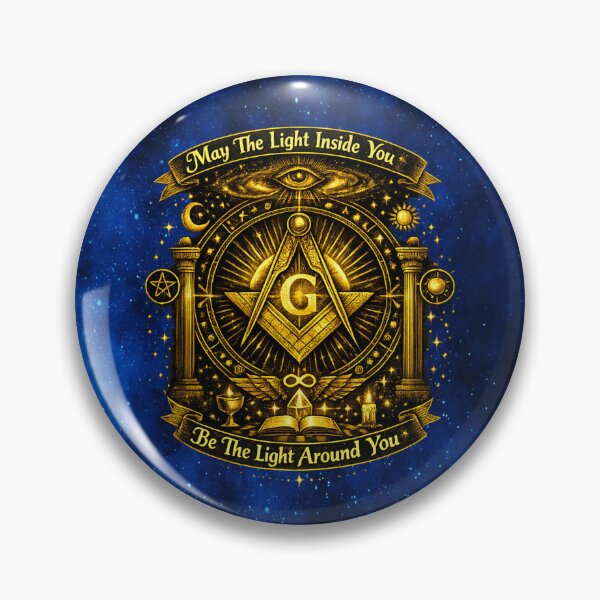 Item preview, May The Light Inside You – Masonic Square & Compass Sacred Emblem designed and sold by MysticOzzy.