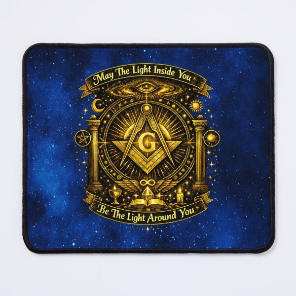 Item preview, May The Light Inside You – Masonic Square & Compass Sacred Emblem designed and sold by MysticOzzy.